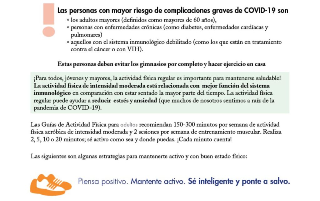 Cómo mantenerse activo durante el confinamiento? Deporte en casa